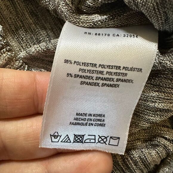 Anthropologie metallic wide leg pants eleveness medium - Picture 6 of 10